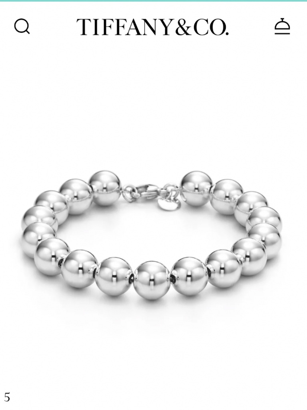 Tiffany & Co. Tiffany HardWear Ball Bracelet in Sterling Silver, 10mm — NWOT